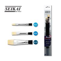 SEIKAI ชุดพู่กันอะครีลิค 3 ด้าม ARTISH BRUSH (ด้ามยาว)