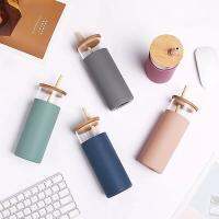 Glass Water Bottles - Portable And Cute Single Cup With Straw For Hot And Cold Drinks - Ideal Gift For Couples Or As Souvenirs