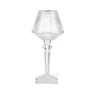 Touch Crystal Table Lamp USB Wireless Dimming Bedside Lamp Romantic Decorative Desk Lamp for Restaurant Bar