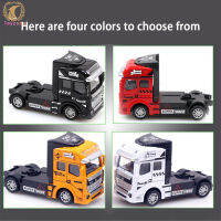 Kids Alloy Trailer Toy Fall-resistant Multi-color Simulate Trailer Diy Scene Modeling Toy For Boys Birthday Gifts