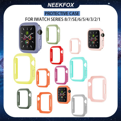 NEEKFOX PC นาฬิกากันชนสำหรับ Apple Watch Series 8/7 41มม. 45มม. ฝาครอบป้องกันกรณีสำหรับ I Watch 6 5 4 3 2 SE 38มม. 42มม. 44มม. 40มม. อุปกรณ์เสริม