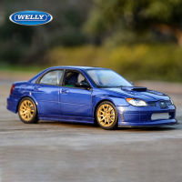 WELLY 1:24 Subaru Impreza WRX STI ล้อแม็กรถยนต์ D Iecasts และของเล่นยานพาหนะรถรุ่นขนาดเล็กขนาดรุ่นรถของเล่นสำหรับเด็ก