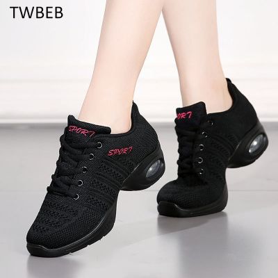Zapatos รองเท้าเต้นรำใหม่สำหรับผู้หญิง,Sepatu Kets Dansa แฟชั่นรองเท้าผ้าใบ Jazz ทันสมัยแนวสตรีท