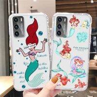 โทรศัพท์มือถือลายนางเงือกน้อย,เคสสำหรับหัวเหว่ย P50 P20 Lite 5G Mate 50 Nova 10 Y90 Y61 Y70บวก9 SE Pro 5T โปร่งใส