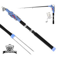 2.1 m/2.4 m/2.7 m/3.0 m เบ็ดตกปลาอัตโนมัติ Spinning Sensitive Telescopic Automatic Spring Fishing Pole Glassfiber Rod Ice