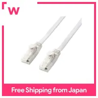 ELECOM LAN cable CAT6A nail breakage prevention flat 10m white LD-GFAT / WH100