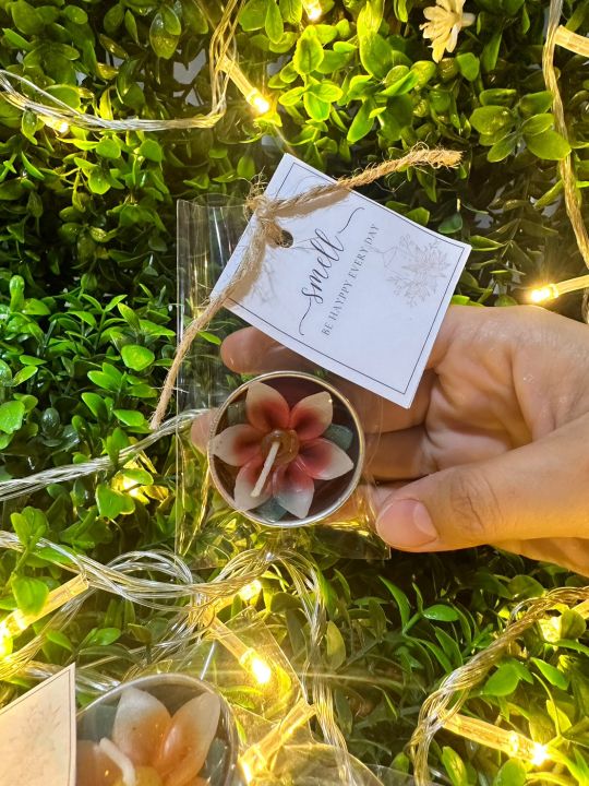 เทียนหอมกลิ่นlotus-thai-scented-candle-5สี-เทียนหอม-ดอกไม้ไทย-กลิ่นเบาบางไม่ฉุน-เทียนหอมโรแมนติก-ของที่ระลึก-ของชำร่วย-thaigife