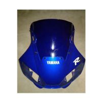 กระจกบังลมสำหรับ1998 1999 2000 2001 2002 Yamaha YZF-R6 YZF R6 600กระจกหน้ารถแผ่นเบี่ยงกระจกบังลมสีน้ำเงินสีดำ