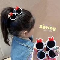 ⊕ New Lovely Sunglasses Scrunchies Kids Girls Elastic Hair Rubber Bands for Children Hair Ring Rope Tie Accessories Headdress