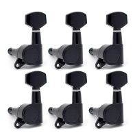 6L Black Guitar Tuning Pegs Tuners Machine Heads for Acoustic Electric Guitar