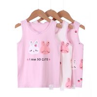 Childrens Clothing Childrens Slub Cotton Vest New Three PCs Girls Vest Bottoming Top Sweat-Absorbent Baby Clothes-Kad-kad