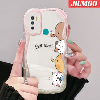 JIUMOO เคสสำหรับ Infinix Hot 9 Pro 9 Play ร้อน12 Play เคสเนื้อครีมแบบ Tom นิ่มกันกระแทกเคสโทรศัพท์โปร่งใสเจลซิลิกาแบบใสป้องกันการตกหล่นฝาครอบป้องกันเลนส์กล้องถ่ายรูป