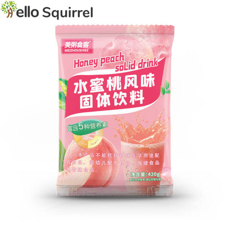 Honey Peach Flavored Solid Beverage 420g Powder Vitamin Nutrition Fruit ...