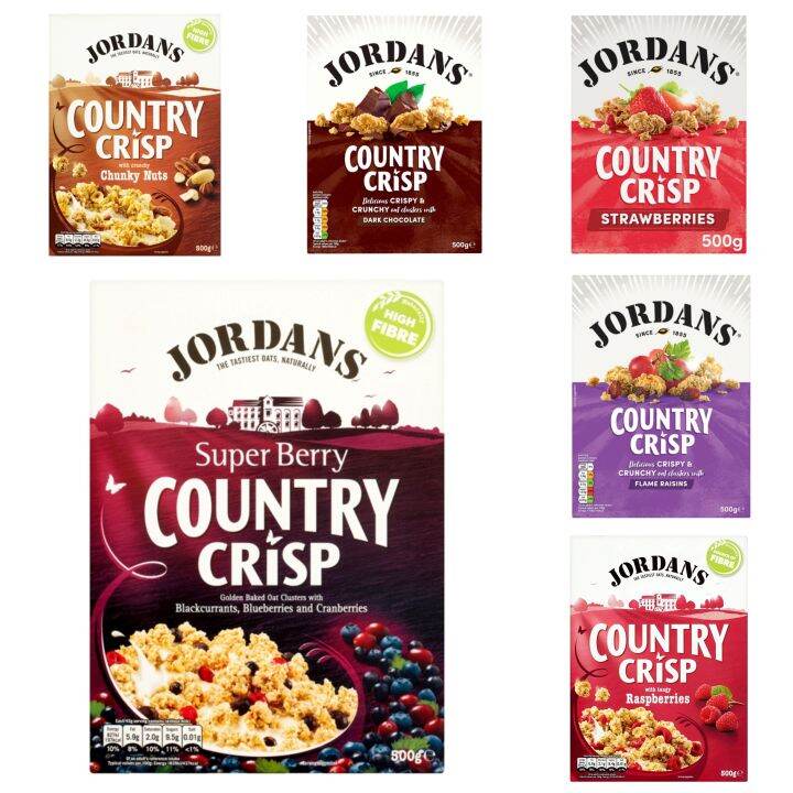 Jordans Country Crisp Cereals 500g [Chunky Nuts / Super Berry ...