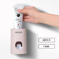 เครื่องจ่ายยาสีฟันอัตโนมัติ Dust-Proof Toothbrush Holder Wall Mount Stand Toothpaste Squeezer อุปกรณ์ห้องน้ำ Sethot