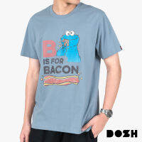 DOSH UNISEX T-SHIRTS SESAME STREETเสื้อยืดคอกลม แขนสั้น ผู้ชาย-ผู้หญิง DSEMT5058-BU