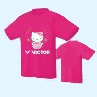 Victor 2023ใหม่แขนสั้นกีฬาแบดมินตันเสื้อสเวตเตอร์แห้งเร็วเสื้อกีฬารัดรูปสำหรับผู้ชายเหมาะสำหรับทั้งชายและหญิงหลวมและใส่สบายเสื้อผ้าลำลองสำหรับใส่ในแต่ละวัน