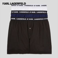 KARL LAGERFELD - KARL LOGO WOVEN BOXER SHORTS – 3 PACK 221M2134 กางเกงในผู้ชายแบบขาสั้น