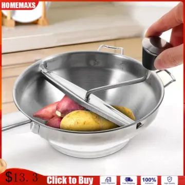 Potato Masher Ricer Stainless Steel Metal Kitchen Hand Smasher Vegetable  Manual Round Tools