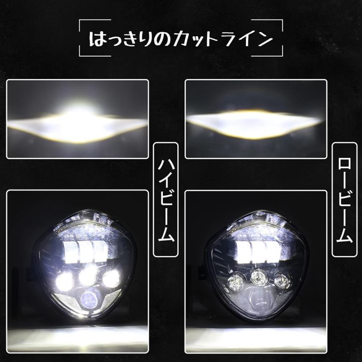 high-beam-40w-รถจักรยานยนต์-led-ไฟหน้าพร้อมขายึดสำหรับ-harley-honda-yamaha-kawasaki-suzuki-3600lm-12v-24v