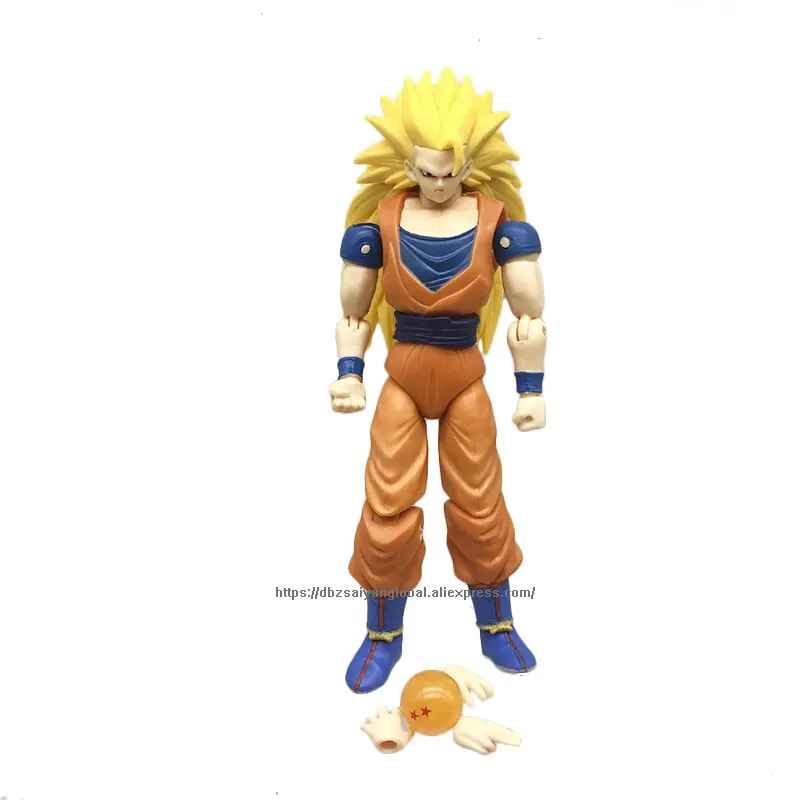 6pcs Anime Dragon Ball Super Saiyajin Filho Goku Vegito Gogeta Ornamento  Boneca Figura 3