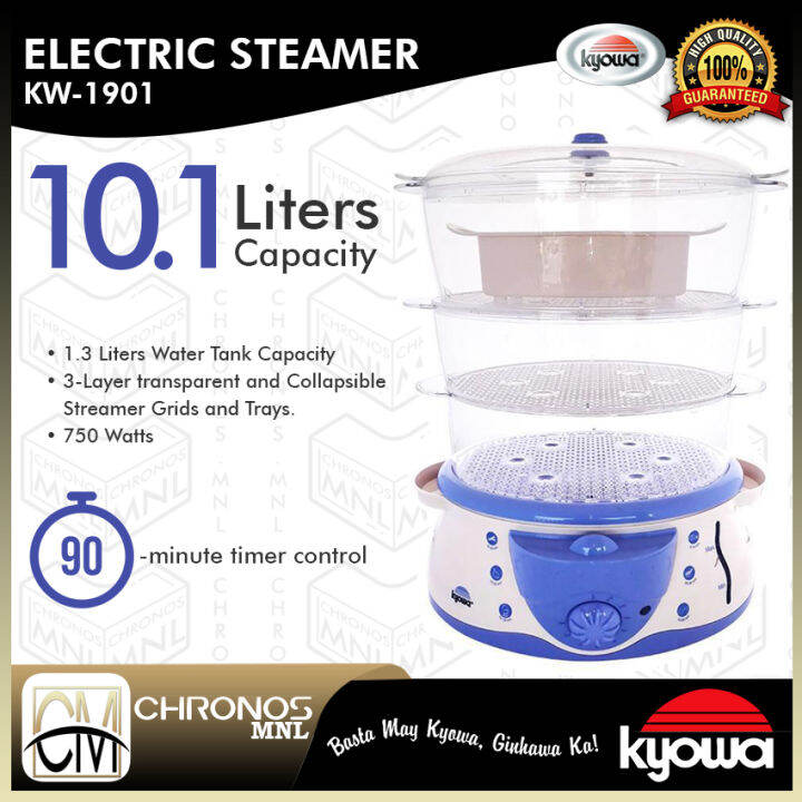 Chronos KYOWA Electric Food Steamer 10.1L Steamer Trays Capacity (KW