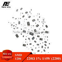 100Pcs Original 1206ตัวต้านทานSMD 220Ω (2200) 1/4W 0.25W ± 1% 220R 220ohmตัวต้านทานชิป