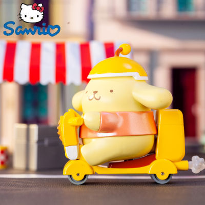 Sanrio Family Figure Cinnamoroll Kuromi Pompom Purin Mymelody Action Figurines Hard Working Day Series ตุ๊กตารูปปั้นของเล่น