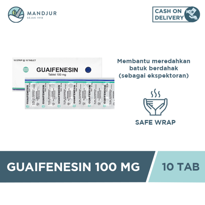 Guaifenesin 100 Mg 10 Tablet - Obat Batuk Berdahak | Lazada Indonesia