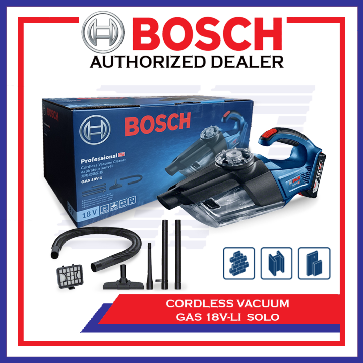 BOSCH HD CORDLESS (GAS 18VLI SOLO) PROFESSIONAL VACUUM CLEANER