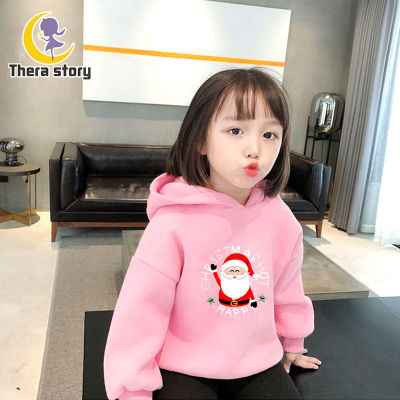 TH Christmas Hooded Sweatshirt Kids Fashion Korean Edition Small Coat