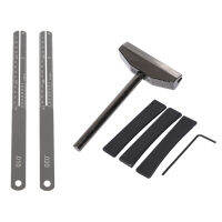 2 Pcs Guitar Protector Steel Plate Capacitor Measure Luthier &amp; 1 Set Fret Press Caul Fingerboard Pressing Tool