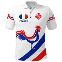 2023 NEW Style France Rugby Polo Shirt Simple  - Whitesize：XS-6XLNew product，Can be customization