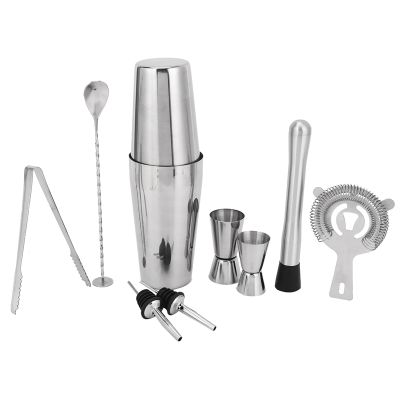 Boston Shaker Cocktail Shaker Set 9 Piece, Martini Shaker, Bartender Kit with Hawthorne Strainer/Ice Tong