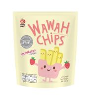 Wawah chip (Apple Monkey) กล้วยอบกรอบเคลือบสตรอเบอรี่ สำหรับเด็ก 2 ขวบขึ้นไป