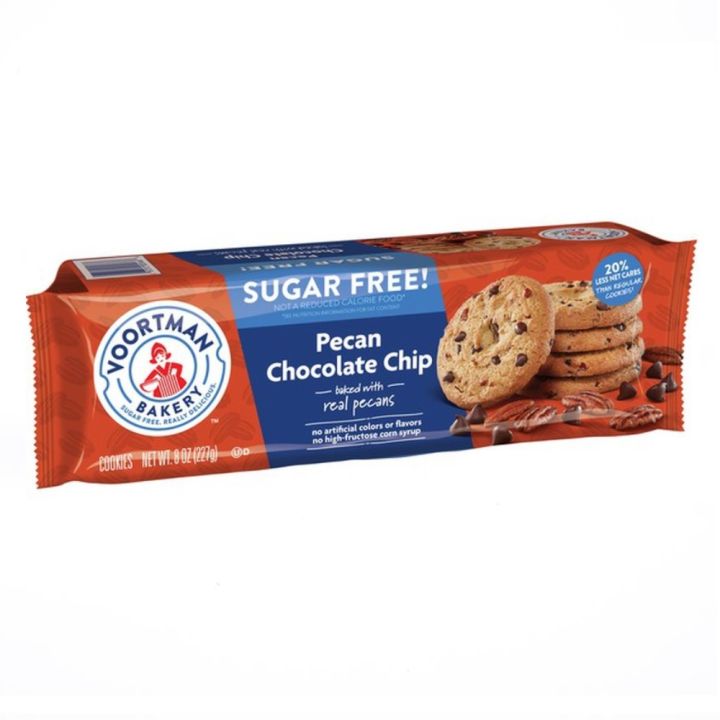 Voortman Sugar Free Pecan Chocolate Chip Cookies 227g | Lazada PH