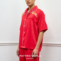 PATTRICBOYLE / TFN / RABBIT EMBROIDERY WITH LEOPARD JACQUARD SHIRT เสื้อยืด ปัก กระต่าย เทคนิคไล่สี / TFN01202RE 01