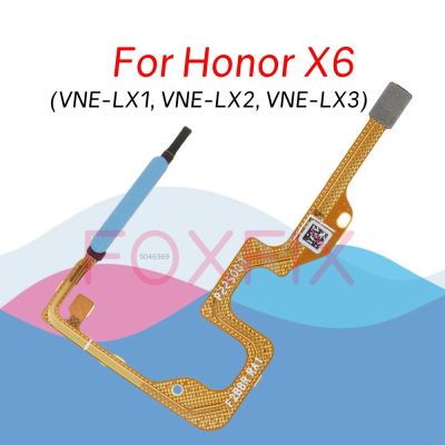 ปุ่มเซ็นเซอร์ลายนิ้วมือสายเคเบิ้ลยืดหยุ่นสำหรับ HONOR X6 VNE-LX1เปลี่ยน VNE-LX3 VNE-LX2