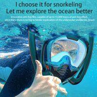 Snorkeling Mask Double Tube Silicone Full Drying Diving Mask Adults Swim Mask Diving Goggles Self Contained Underwater Breathing