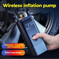 Portable Car Inflatable Pump Car Air Compressor Tire Inflator 4000mAh Smart Digital Inflatable Pump For Car Motorcycles Bicycle