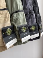 【จัดส่งฟรี】【พร้อมส่ง】Stone Island 22 Spring/Summer New Vintage Wash Side Zipper Large Pocket Shorts CaprisTH