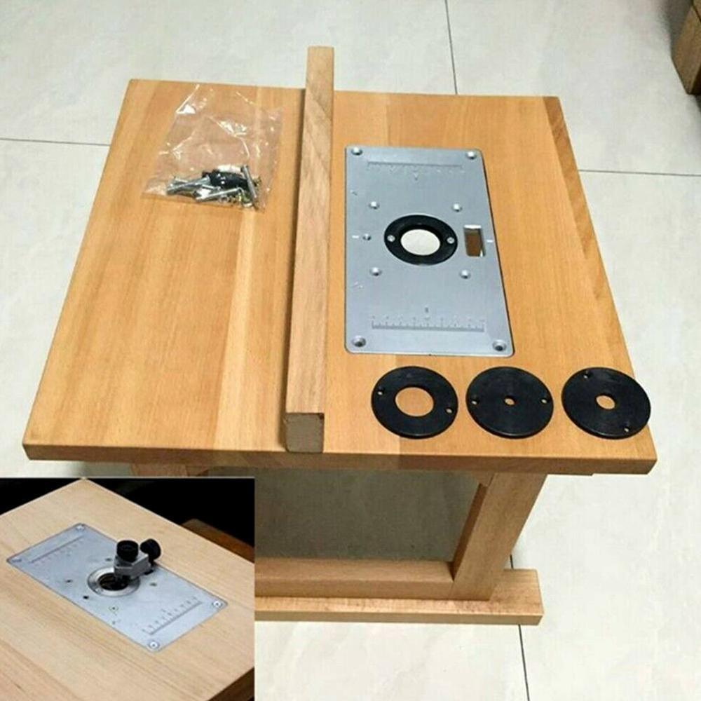 Router Table Insert Plate Woodworking Benches Aluminium Wood Router Engraving 