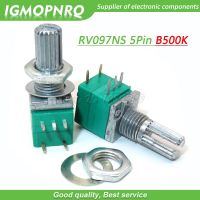 5PCS RV097NS 500K single linked B500K with a switch audio 5pin shaft 15mm power amplifier sealing potentiometer IGMOPNRQ