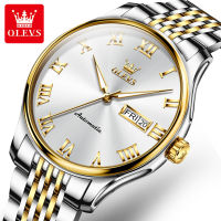 OLEVS 9929 Automatic Mechanical Waterproof Watches For Men Business Stainless Steel Band Men Wristwatches Calendar Week Display