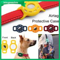 JUICYPEACHNU Hollow Silicone Dog Cat Collar GPS Finder Pet Anti-lost Locator Sleeve Airtag Protective Case Air Tag Holder Tracker Protector Cover