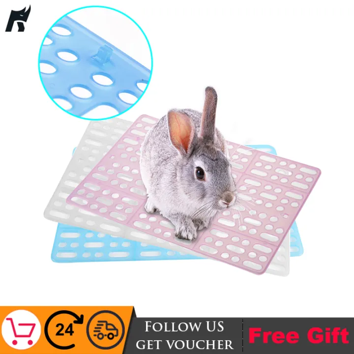 34.5cmX25cm พลาสติกกริดสัตว์เลี้ยงพรมเช็ดเท้ากระต่าย Guinea Pig Cat