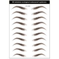 30pair 6D Hair-like Eyebrows Sticker Water Transfer Brow Tattoo Stickers Long Lasting Waterproof False Eyebrow Makeup Tools