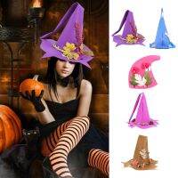 【cw】 HalloweenWitch Hat FeltCosplayWitch HatAccessories RoleplayPropsDecorations