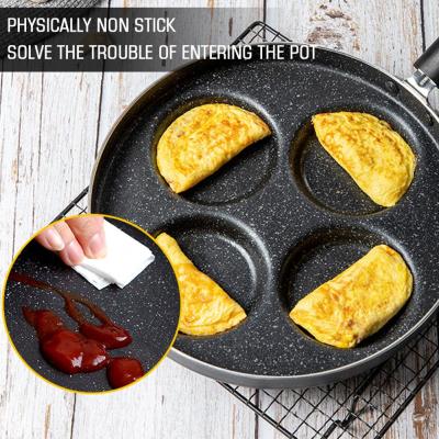 Special Pot For Egg Dumplings Four Hole Frying Pan Pan 28cm Use Stick Household Pan Non Frying Love C2I3