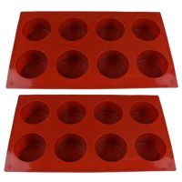 2X Cavity Round Cylinder Soap Mold Cupcake Silicone Mold Handmade Cylinder Mold for Cake, Bread, Cupcake, Cheesecake